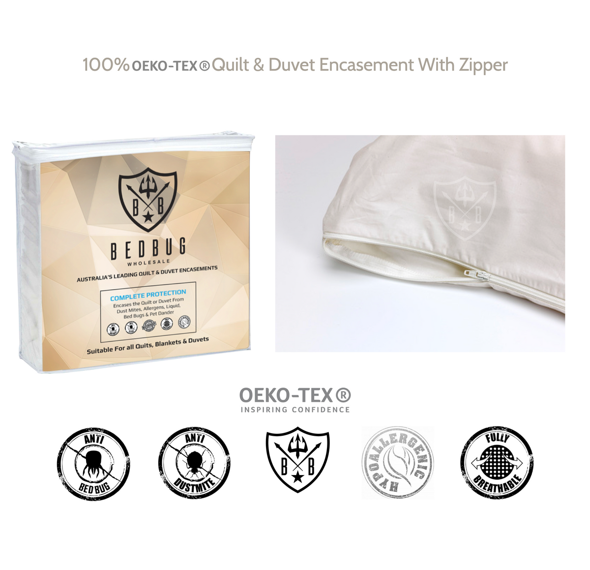 100 Cotton Quilt Protector Bed Bug Wholesale Australia