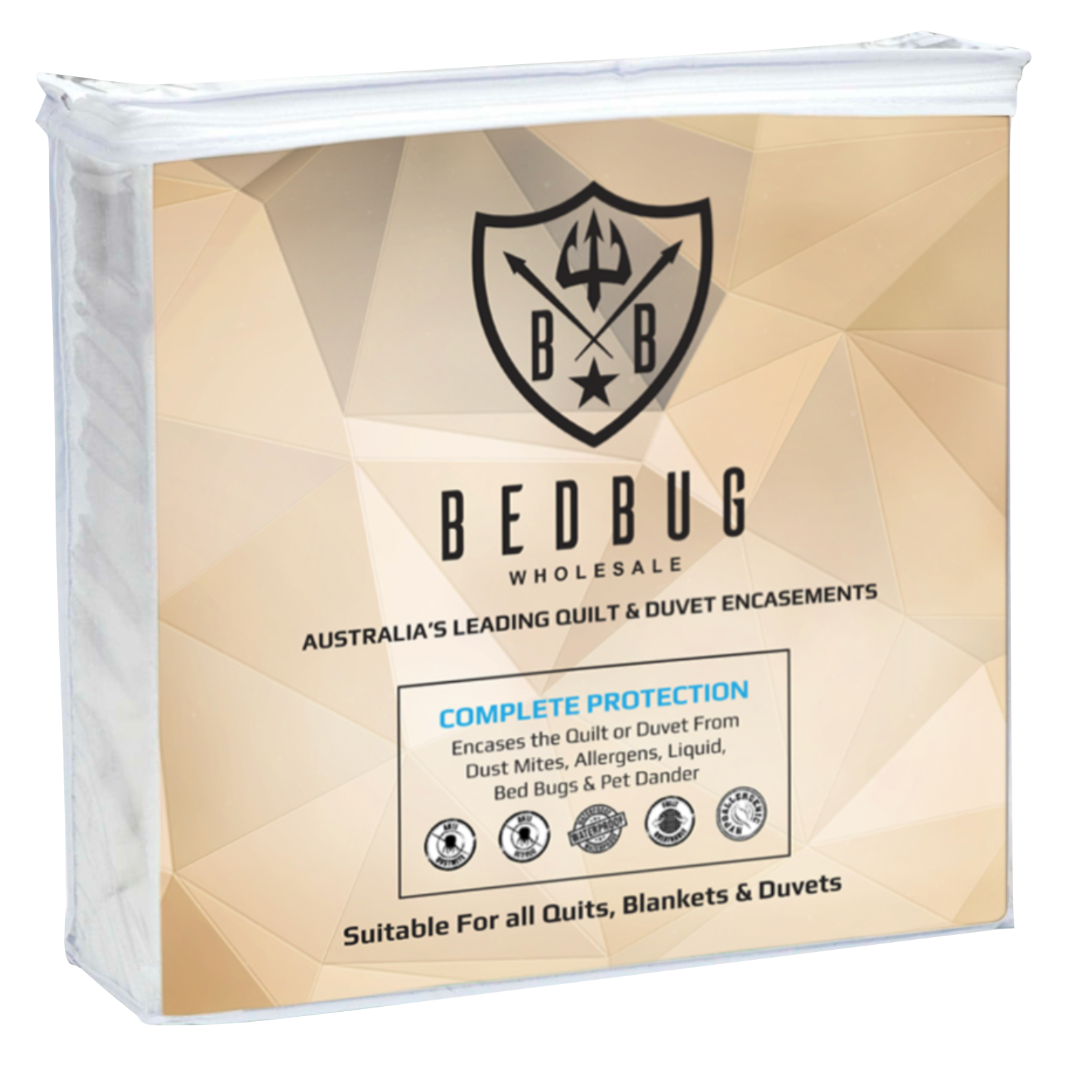 100% Cotton Quilt & Duvet Encasement  for Allergies, Dust Mites, Bed Bugs & Asthma